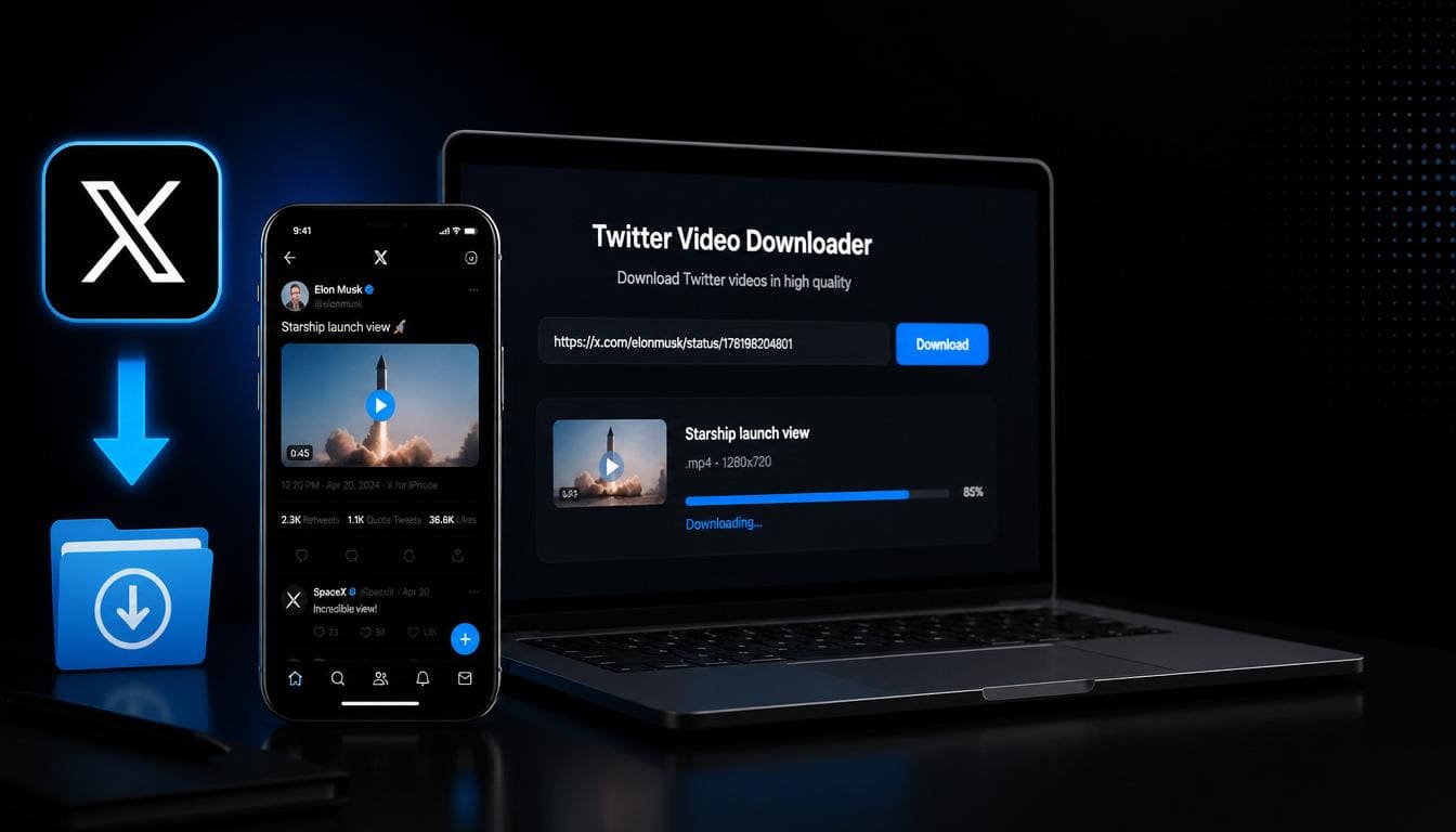 Twitter Video Downloader — Save X/Twitter Videos Online Free in HD (2026)